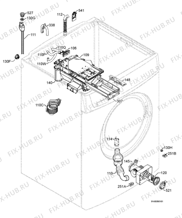 Взрыв-схема стиральной машины Elektro Helios KT2256 - Схема узла Hydraulic System 272